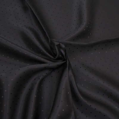 Ткань подкладочная Поливискоза Twill, 90гр/м2, 52пэ/48вкс, 146см, черный Жаккард точка/S580, (50м) K0