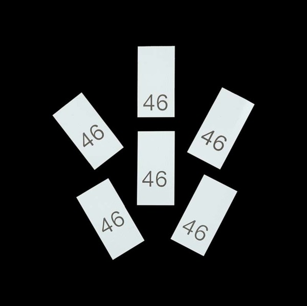 Р046ПБ 46 - размерник - белый (уп.200 шт)1