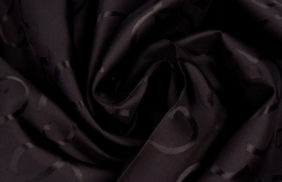 ткань подкладочная поливискоза twill, 90гр/м2, 52пэ/48вкс, 146см, черный жаккард узор/s580, (50м) ks купить в Саратове.